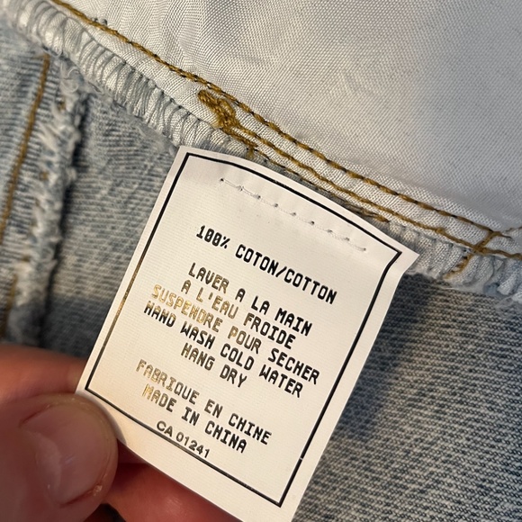 Beige Botany faded asymmetric crossover panel denim miniskirt NWT - Picture 6 of 12